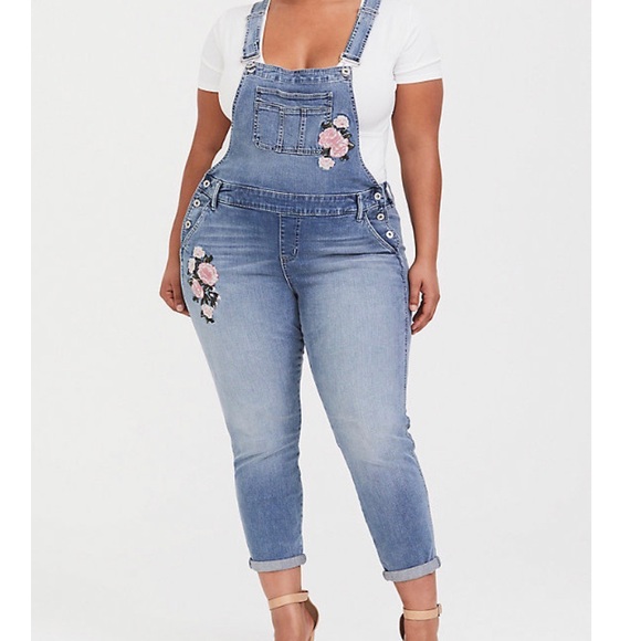 torrid Denim - Torrid Size 18 Vintage Stretch Crop Overall NWT